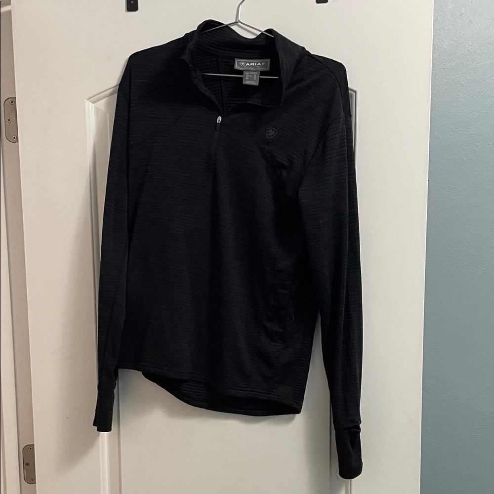 Ariat Black Long Sleeve Quarter-Zip Top